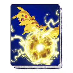 Pokemon Electro Shock Silk Touch Sherpa Throw Blanket
