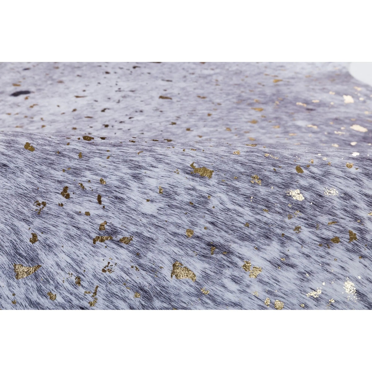 Rio Collection Faux Cowhide Printed Rug with Foil Accents