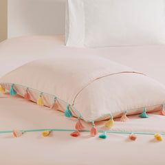 Intelligent Design Kids Tessa Tassel Comforter Set with Heart Shaped Throw Pillow