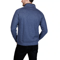 TailorByrd Men's Hidden Snap Front Quilted Pullover