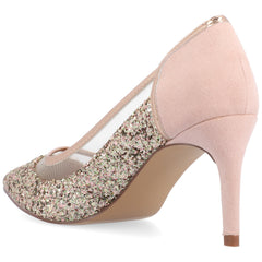 Journee Collection Women's Kalani Pointed Toe Mid Heel Pumps