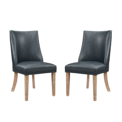 Linon Allard Faux Leather Dining Chairs (Set of 2)